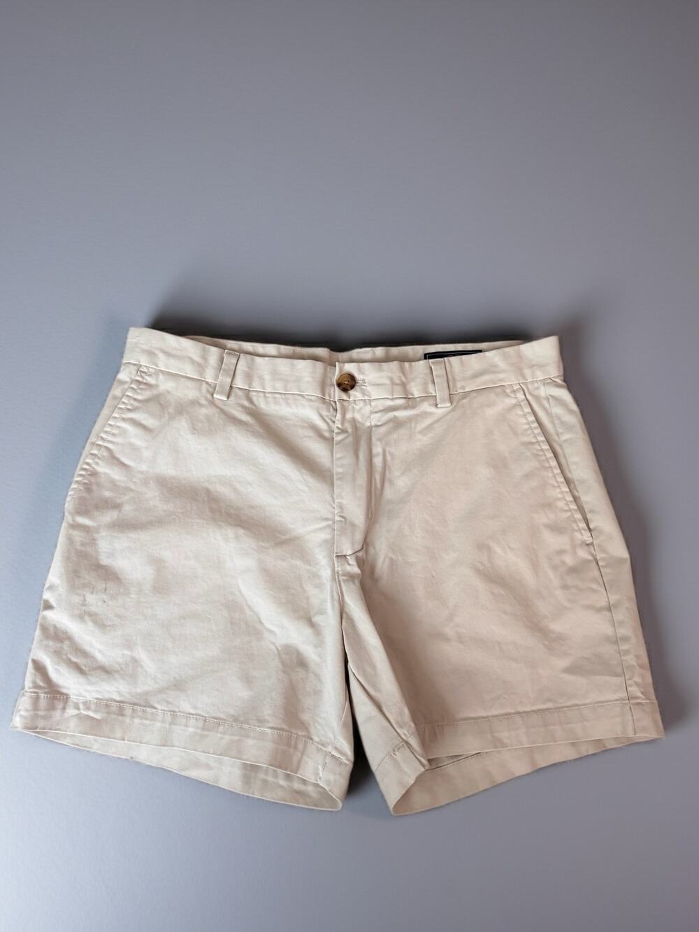 Vineyard Vines |  Cotton Tan Flat Front Breaker Shorts | Size 33